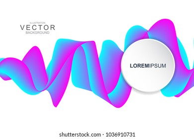 Stylized Smoke fluid abstract background with curve shape