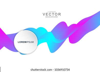 Stylized Smoke fluid abstract background with curve shape