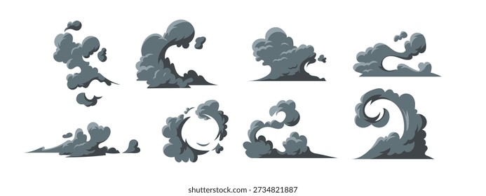 Stylized Smoke Swirl and Explosion Effects Set