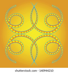 Stylized snake  pattern. Vector EPS10