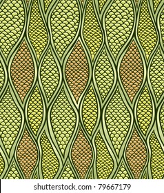 Stylized snake skin. Seamless pattern