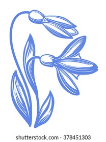 stylized snowdrop silhouette