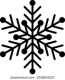 Stylized Snowflake Graphic Design. Snowflake vector illustration
