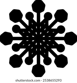 Stylized Snowflake Graphic Design. Snowflake vector illustration