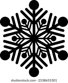 Stylized Snowflake Graphic Design. Snowflake vector illustration
