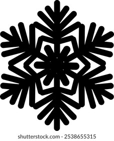 Stylized Snowflake Graphic Design. Snowflake vector illustration