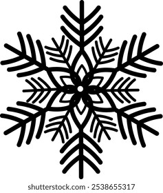 Stylized Snowflake Graphic Design. Snowflake vector illustration