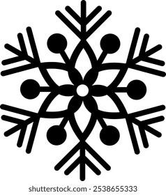 Diseño gráfico de copo de nieve estilizado. Ilustración vectorial Snowflake