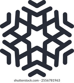 Stylized Snowflake Graphic Design. Snowflake vector illustration