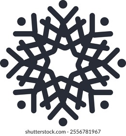 Stylized Snowflake Graphic Design. Snowflake vector illustration
