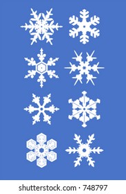 Stylized snowflakes clipart