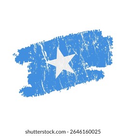 stylized somali flag with grunge effect – vintage somalia flag – vector illustration