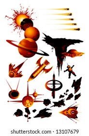 Stylized space clip-art