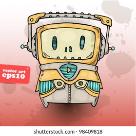 stylized space party-goer. Vector Illustration