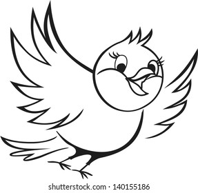 Stylized sparrow