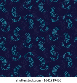 Stylized sparrow. Birds. Seamless pattern. Fly. Vector illustration.