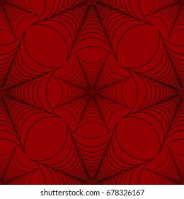 Stylized spider web seamless pattern black and red vector