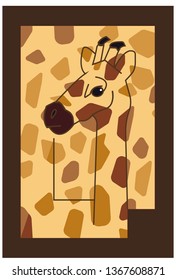 
stylized squared giraffe