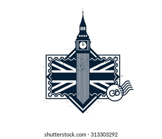 Stylized stamp. GB