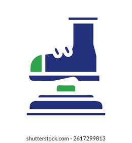 Stylized Stapler Icon in Blue and Green Tones
