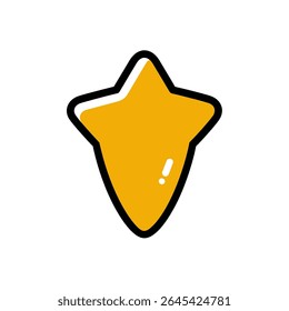 Stylized star glows alone in clear digital design