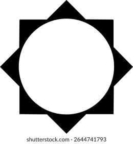 Stylized star icon representing celestial body, light source, astronomy, and cosmic energy in a geometric form.