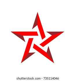 Stylized star logo design template vector