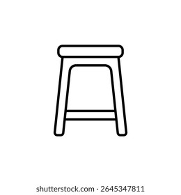Stylized Stool Illustration Simple Seating Design Element Clean Graphic