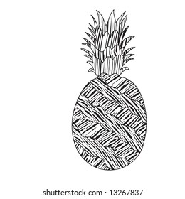 Stylized striped pineapple