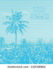 Stylized summer poster. EPS10 vector