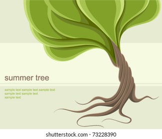 Stylized summer tree background