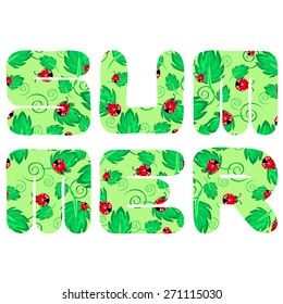 stylized summer word