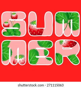 stylized summer word