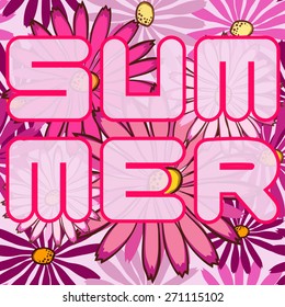 stylized summer word
