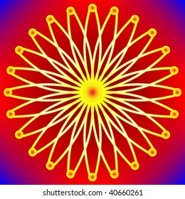 stylized sun background, vector art illustration