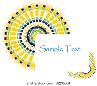 Stylized sun design with copy space to be used as business card or sign
