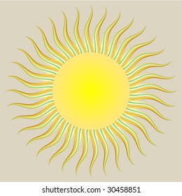 Stylized sun design element