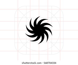 Stylized sun icon