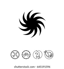 Stylized sun icon