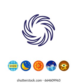 Stylized sun icon