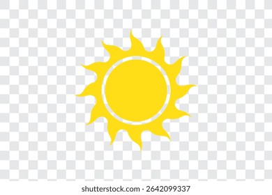 Stylized sun icon in minimalistic black and white design representing ecology and renewable energy