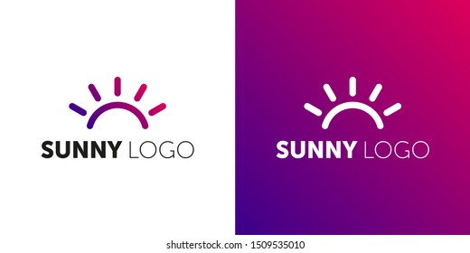 Stylized sun logo. abstract form. Vector design element of the summer SUN.