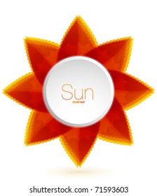 Stylized sun star design elements