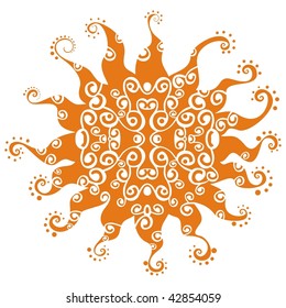 Stylized sun, symbol design