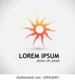 stylized sun symbol. Vector