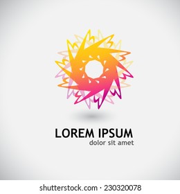 stylized sun symbol. Vector 