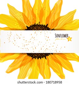 Stylized sunflower background