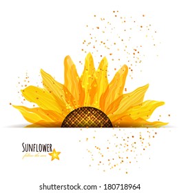 Stylized sunflower background