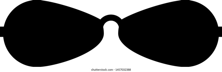 Stylized Sunglasses Icon. Vector Image.