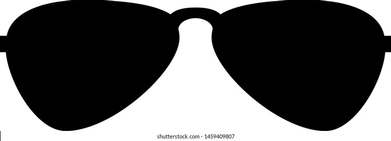 Stylized Sunglasses Icon. Vector Image.